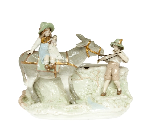 Figura, żardiniera, Amphora, Cieplice, ok. 1910 r., antyki, Galeria Żak, stara porcelana, porcelana, antyki Warszawa