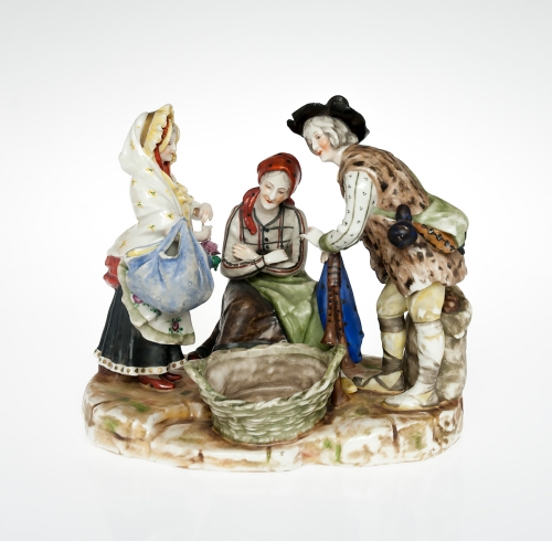 Wiedeń, Grupa figuralna, antyki, Galeria Żak, stara porcelana, porcelana, antyki Warszawa, figurka porcelanowa