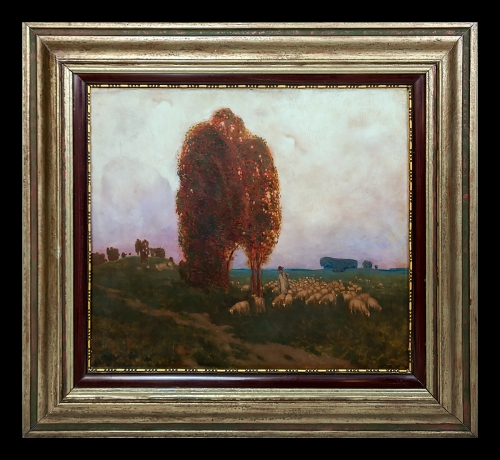 Jan Klępiński "Pasterz",antyki, galeria żak, malarstwo polskie, dzieła sztuki