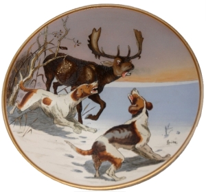 Talerz myśliwski, Villeroy&Boch, Mettlach, Niemcy, 1892 r.