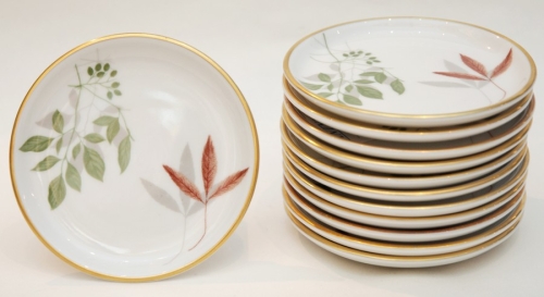 Komplet podstawek, Rosenthal, lata 50-te XX w., antyki, Galeria Żak, stara porcelana, porcelana, antyki Warszawa